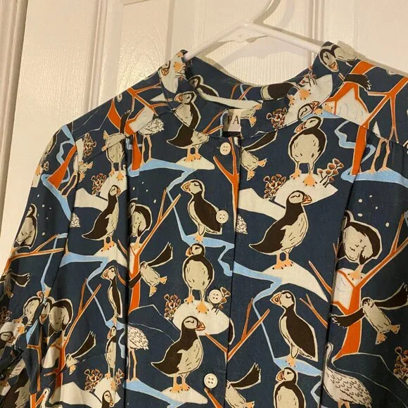 Palava Cynthia Dress in Blue Puffins - Picture 7 of 14